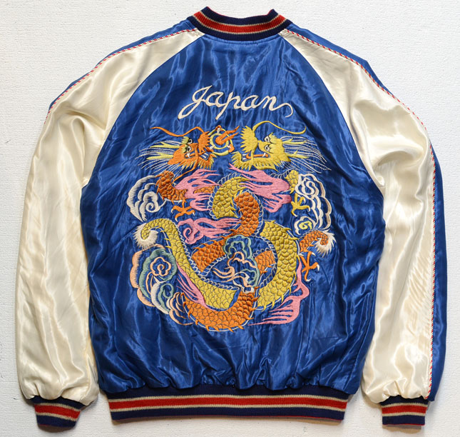 テーラー東洋スカジャン【DRAGONS×JAPAN MAP】リバーシブルサテンスカ