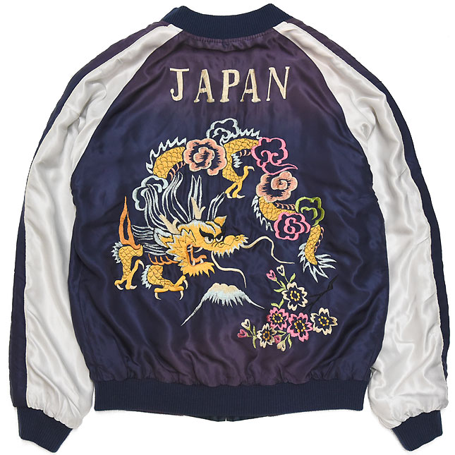 東洋スカジャン「EAGLE×DRAGON」サテンスカ・エージングモデル NO-948