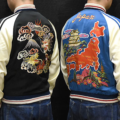 東洋スカジャン・港商SPECIAL EDITION「DUELLING DRAGON×JAPAN MAP