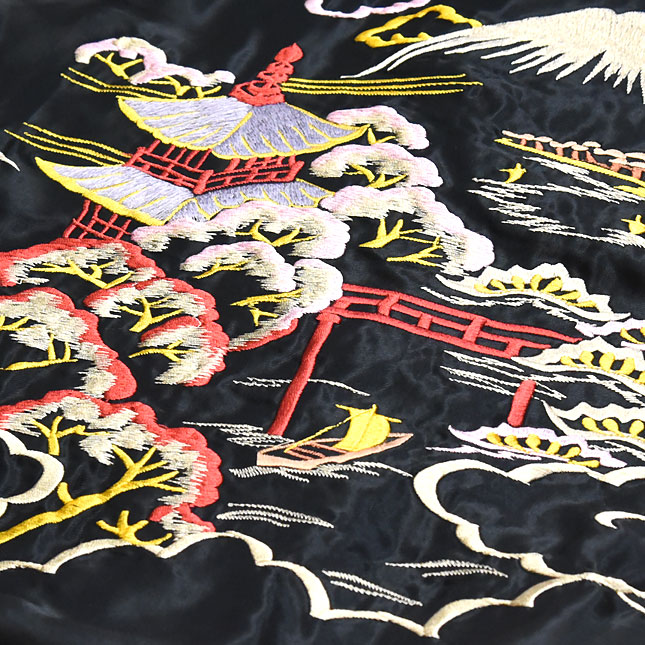 東洋スカジャン「ROARING TIGER×LANDSCAPE」リバーシブルサテンスカ