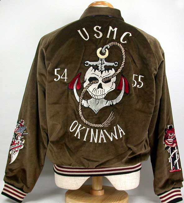 テーラー東洋スカジャン【USMC OKINAWA】別珍襟付きモデル・NO-506