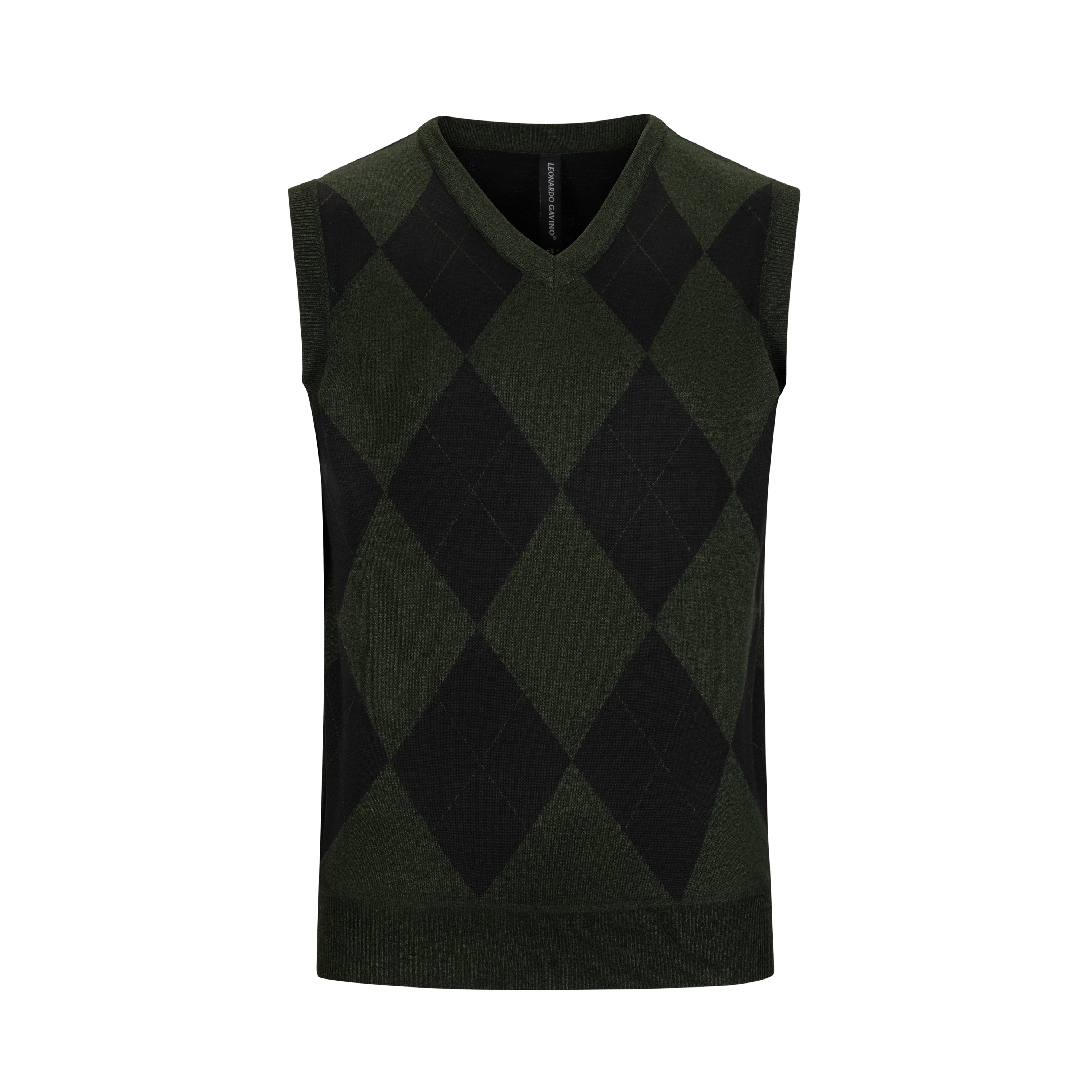 LEONARDO GAVINO ARGYLE V-NECK VEST (more colors) – Miltons - The