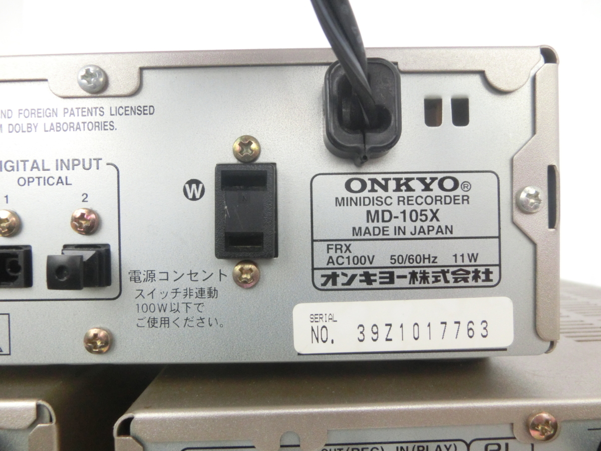 Onkyo MD-105X [MiniDisc Wiki]