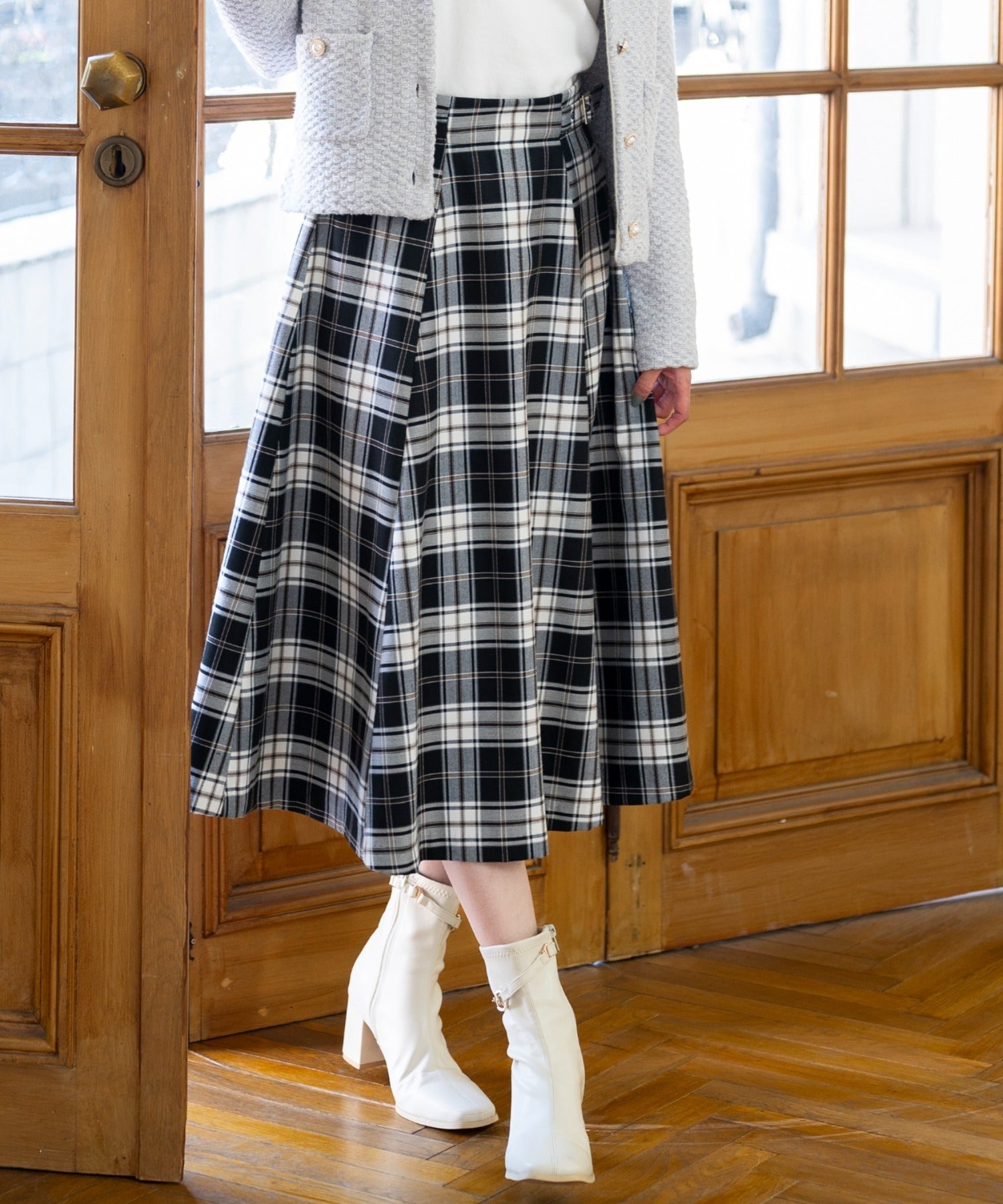 サイドバックルチェックスカート – MISCH MASCH|31 Sons de mode