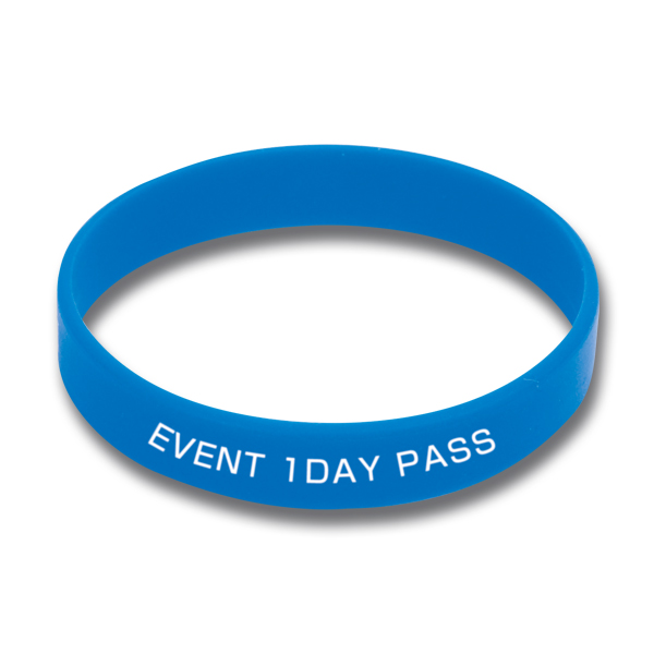 オリジナル製作可能】シリコンリストバンド ブルー - 店舗用品のミセダス