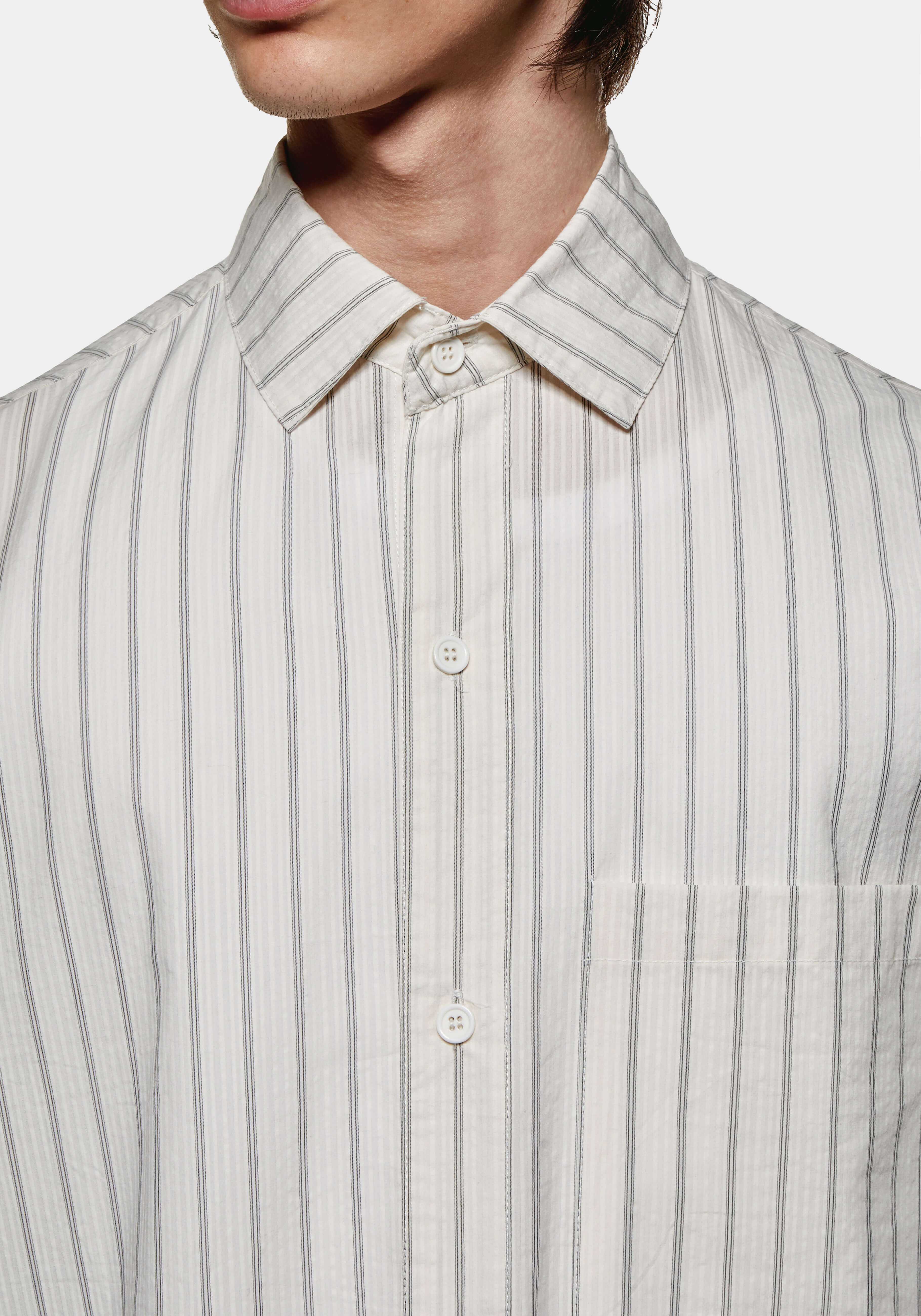 MKI OFF WHITE STRIPE BOX DRESS SHIRT – MKI MIYUKI ZOKU®