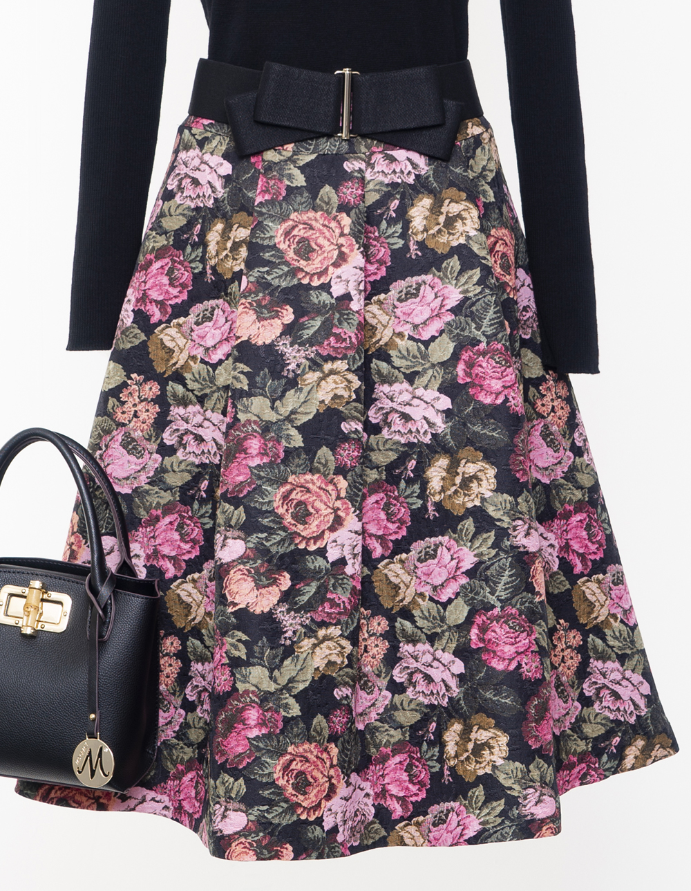 ゴブラン調プリントタックスカート | msgracy