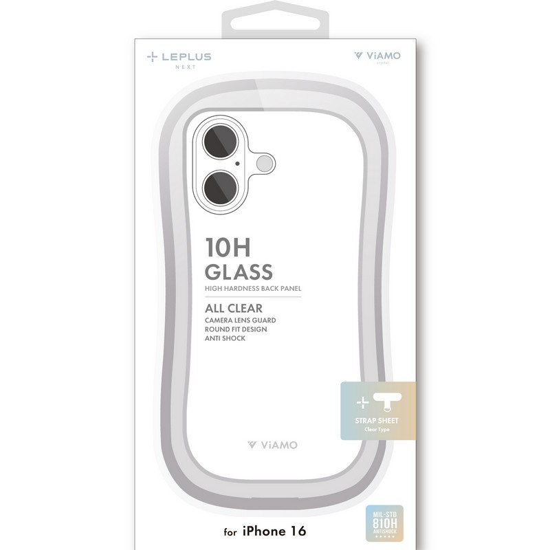 iPhone 16 耐傷・耐衝撃ハイブリッドケース 「ViAMO crystal」 クリア