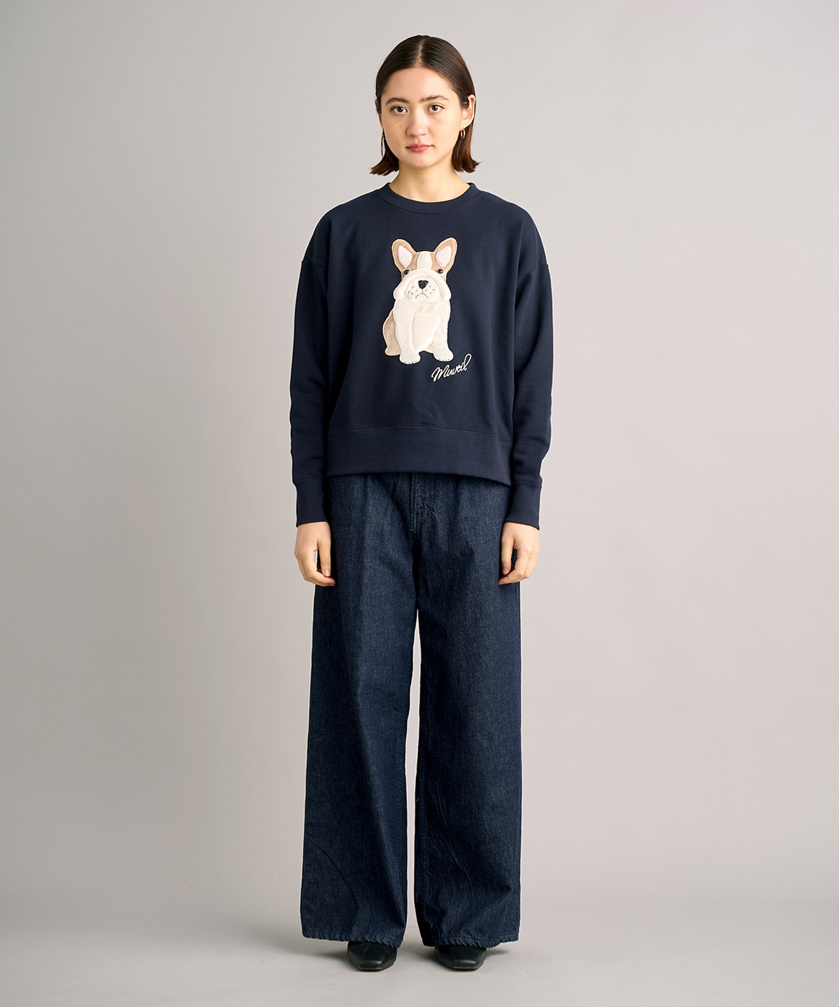 フレンチブルドッグ裏毛プルオーバー | MUVEIL Online Shop