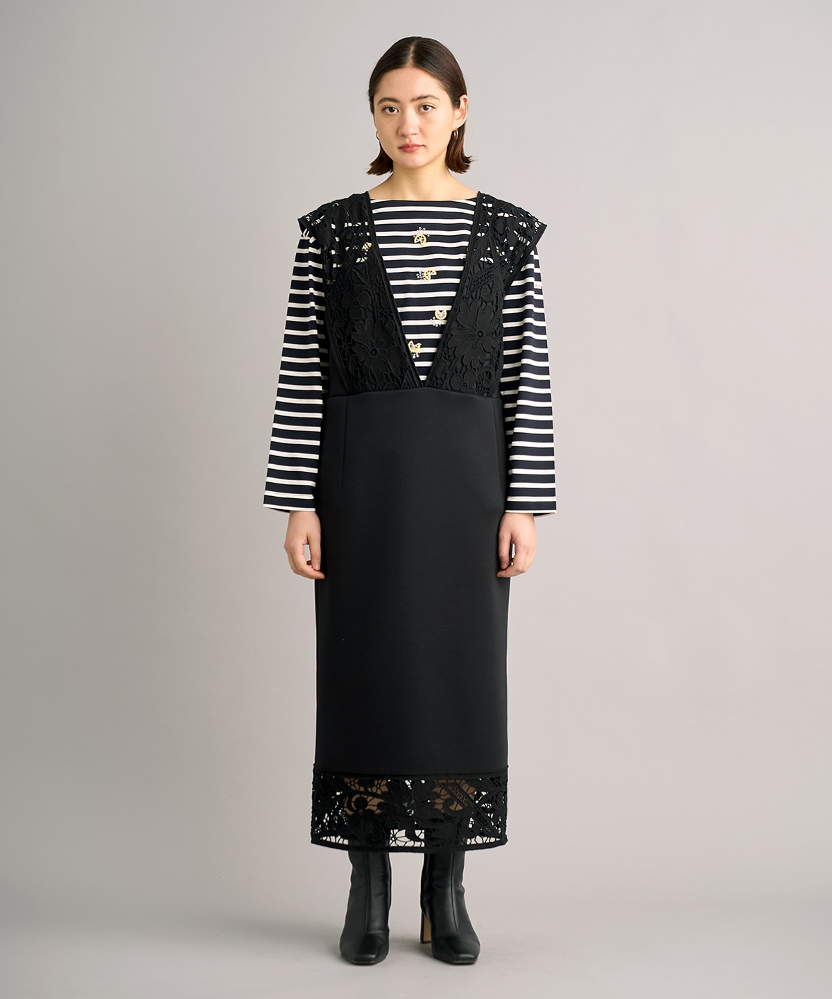 レースサロペットワンピース | MUVEIL Online Shop