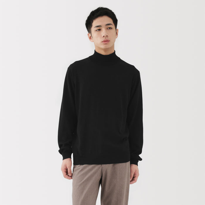 Wool Mockneck Sweater | Men's Fall Fashion | MUJI USA