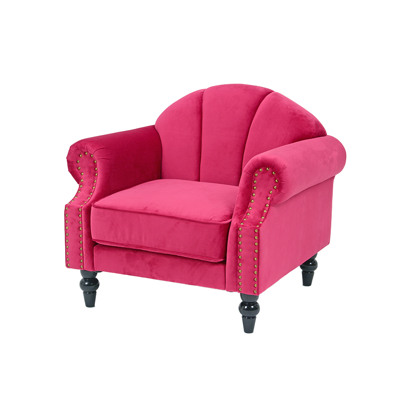 プリンセスソファ ルコ2P 2人掛け シェルソファ エレガント Sバネ 鋲