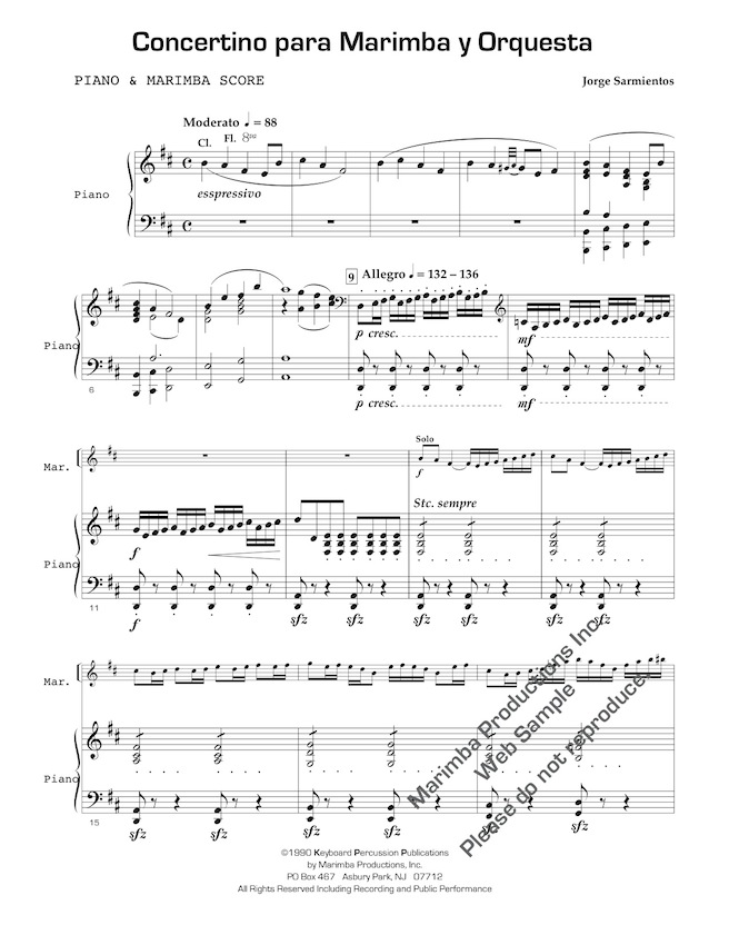 マリンバとオーケストラのための協奏曲（ホルヘ・サルミエントス