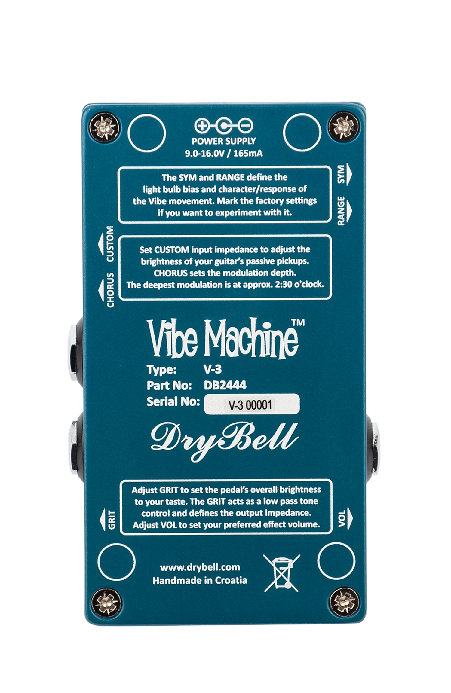 DryBell Guitar Effects アナログビブラートVibe Machine V-3新品在庫