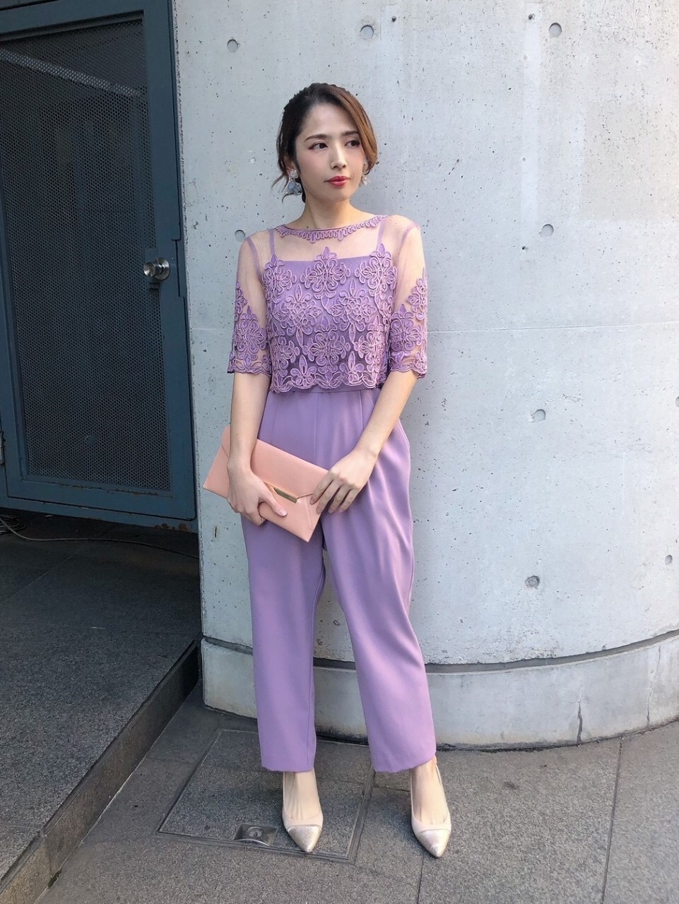 my closet / ラベンダーsetupパンツドレス