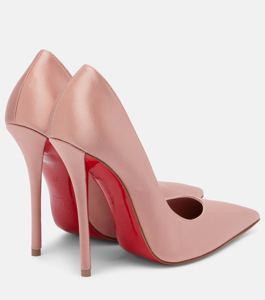 Miss Z 120 crêpe satin pumps in pink - Christian Louboutin | Mytheresa