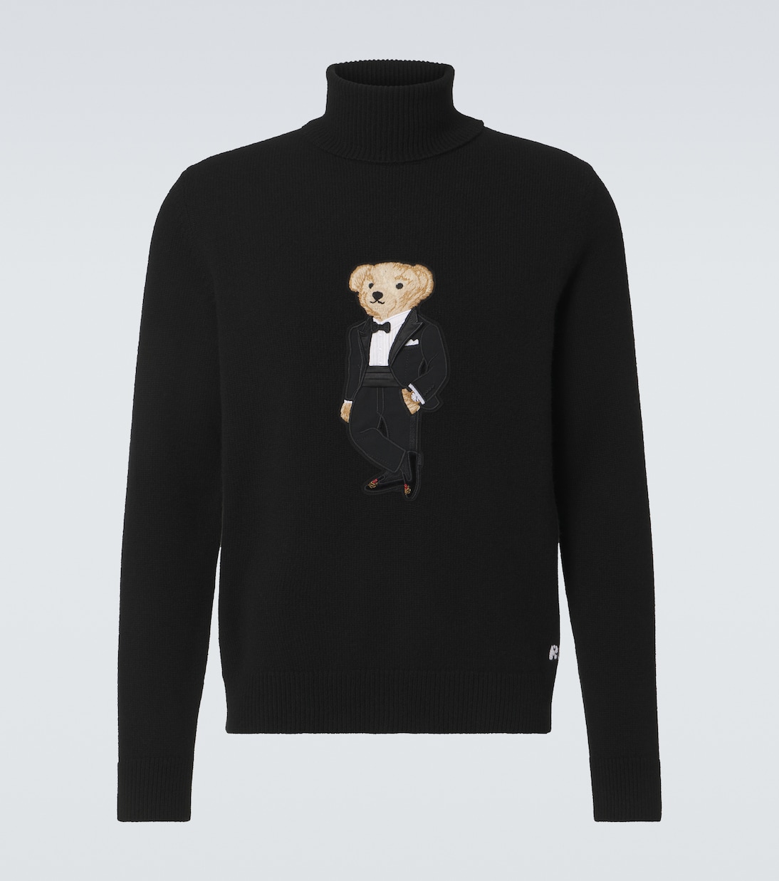 Polo Bear cashmere turtleneck sweater in black - Ralph Lauren