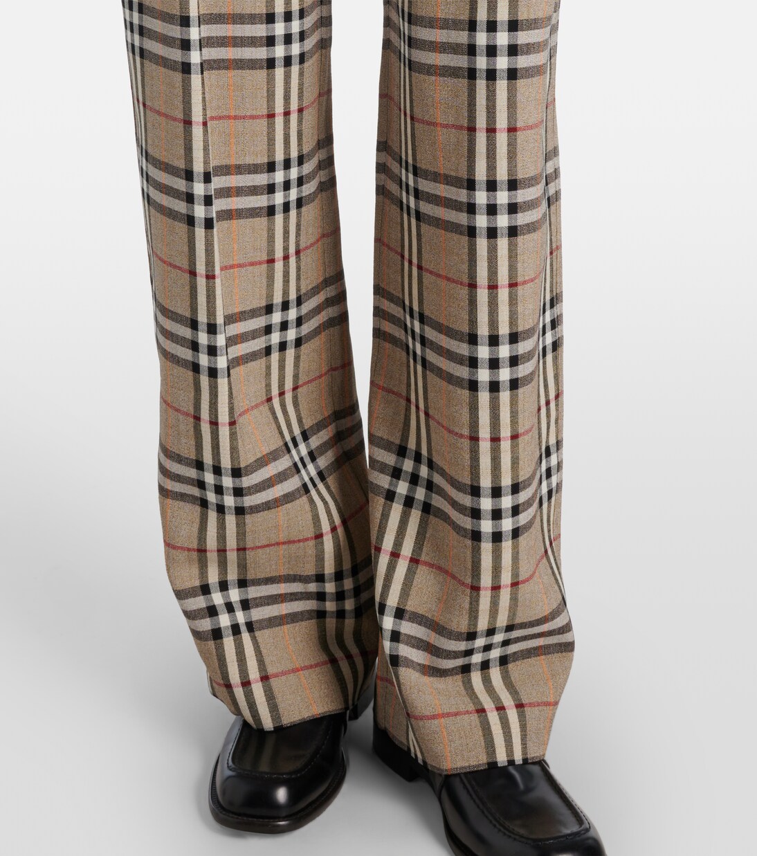 Burberry Check belted wide-leg pants in beige - Burberry | Mytheresa
