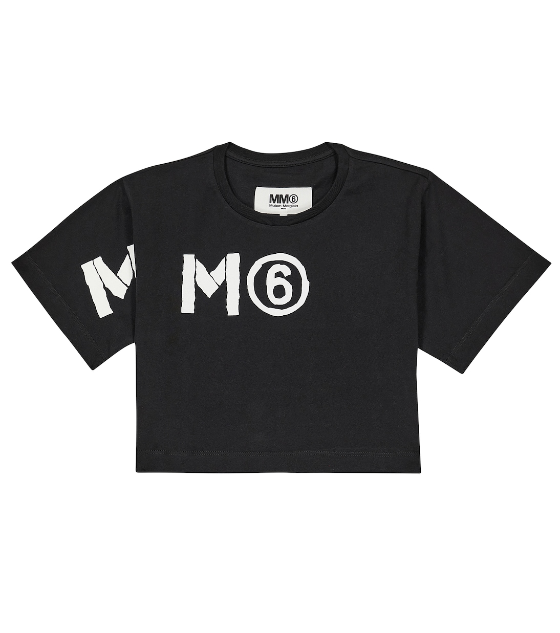 Cotton jersey T-shirt in black - MM 6 Maison Margiela Kids | Mytheresa