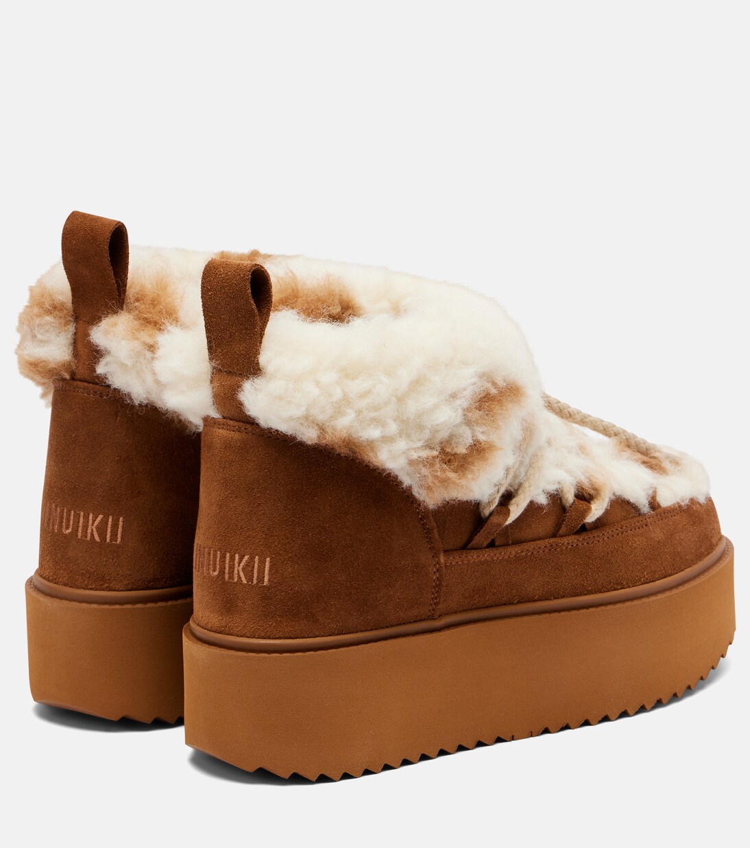 Teddy Platform suede snow boots in brown - Inuikii | Mytheresa