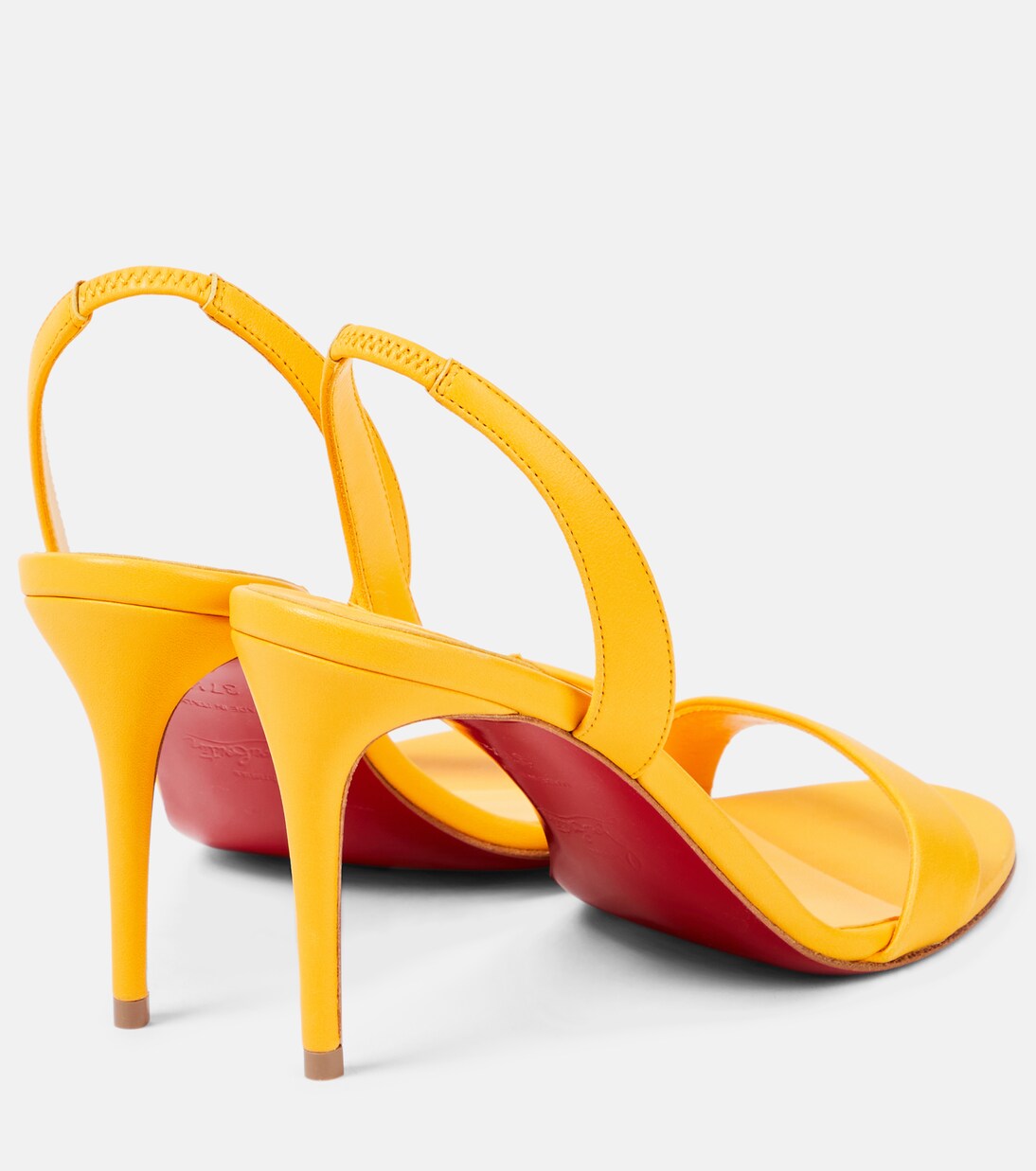 O Marylin 100 leather slingback sandals in yellow - Christian