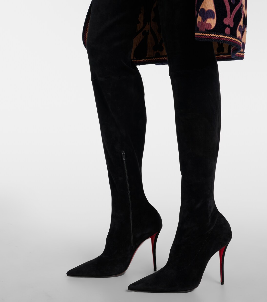 Miss Z 100 suede over-the-knee boots in black - Christian