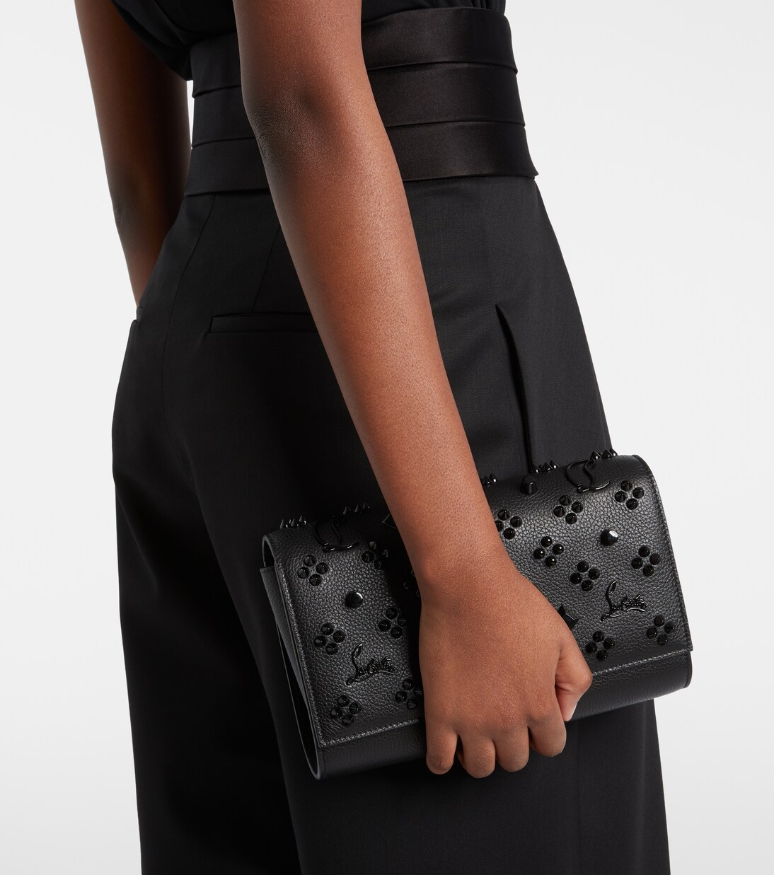 Paloma leather wallet on chain in black - Christian Louboutin