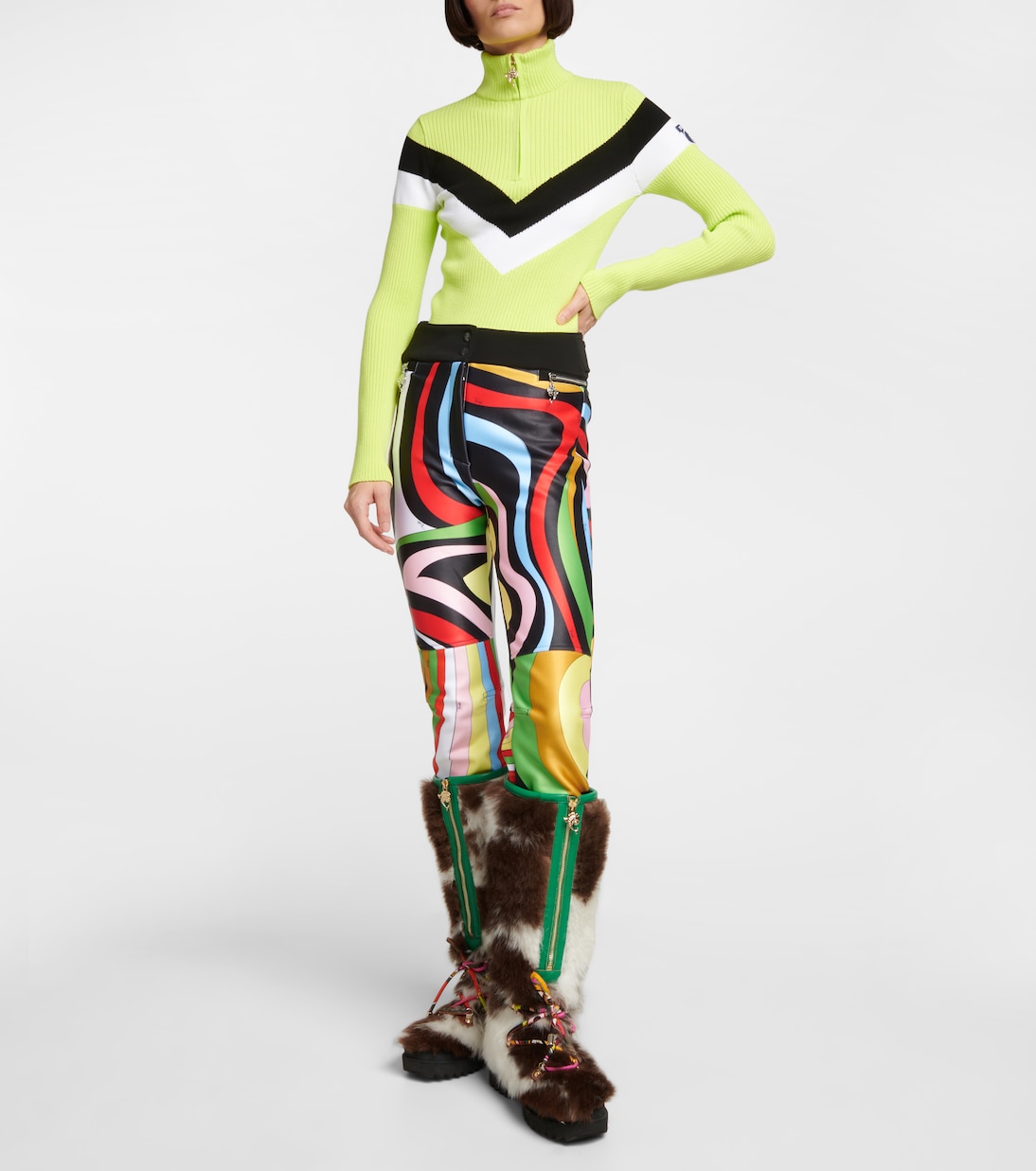 Freezy shearling knee-high boots in multicoloured - Pucci | Mytheresa