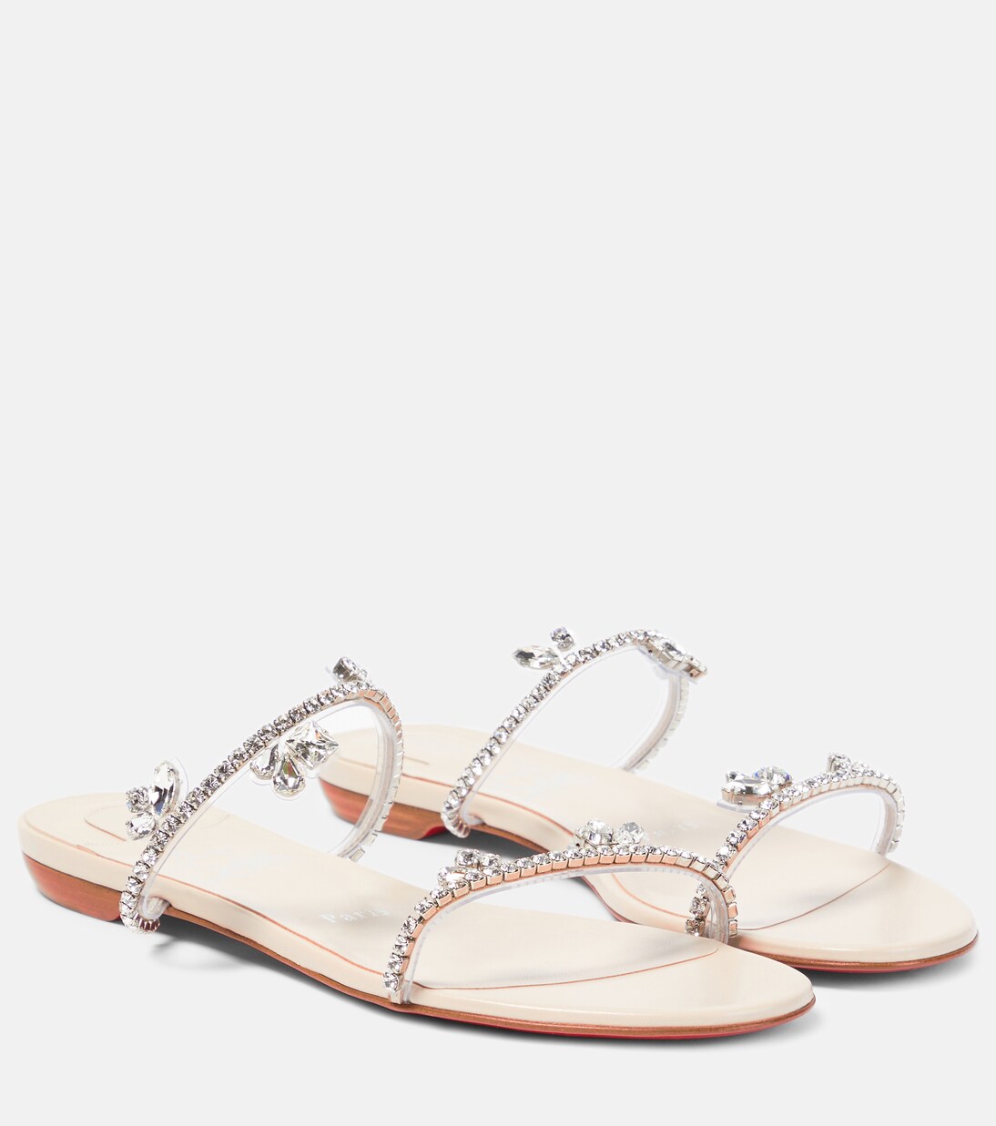Just Queenie leather and PVC sandals in silver - Christian