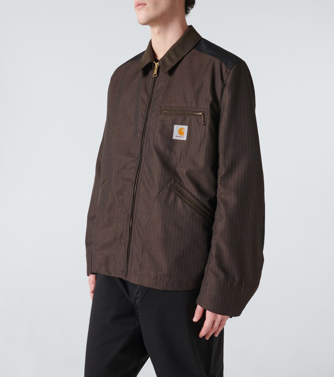 x Carhartt striped jacket in brown - Junya Watanabe | Mytheresa