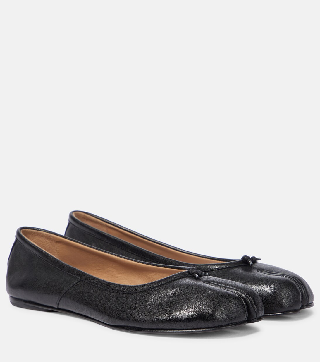 Tabi leather ballet flats in black - Maison Margiela | Mytheresa