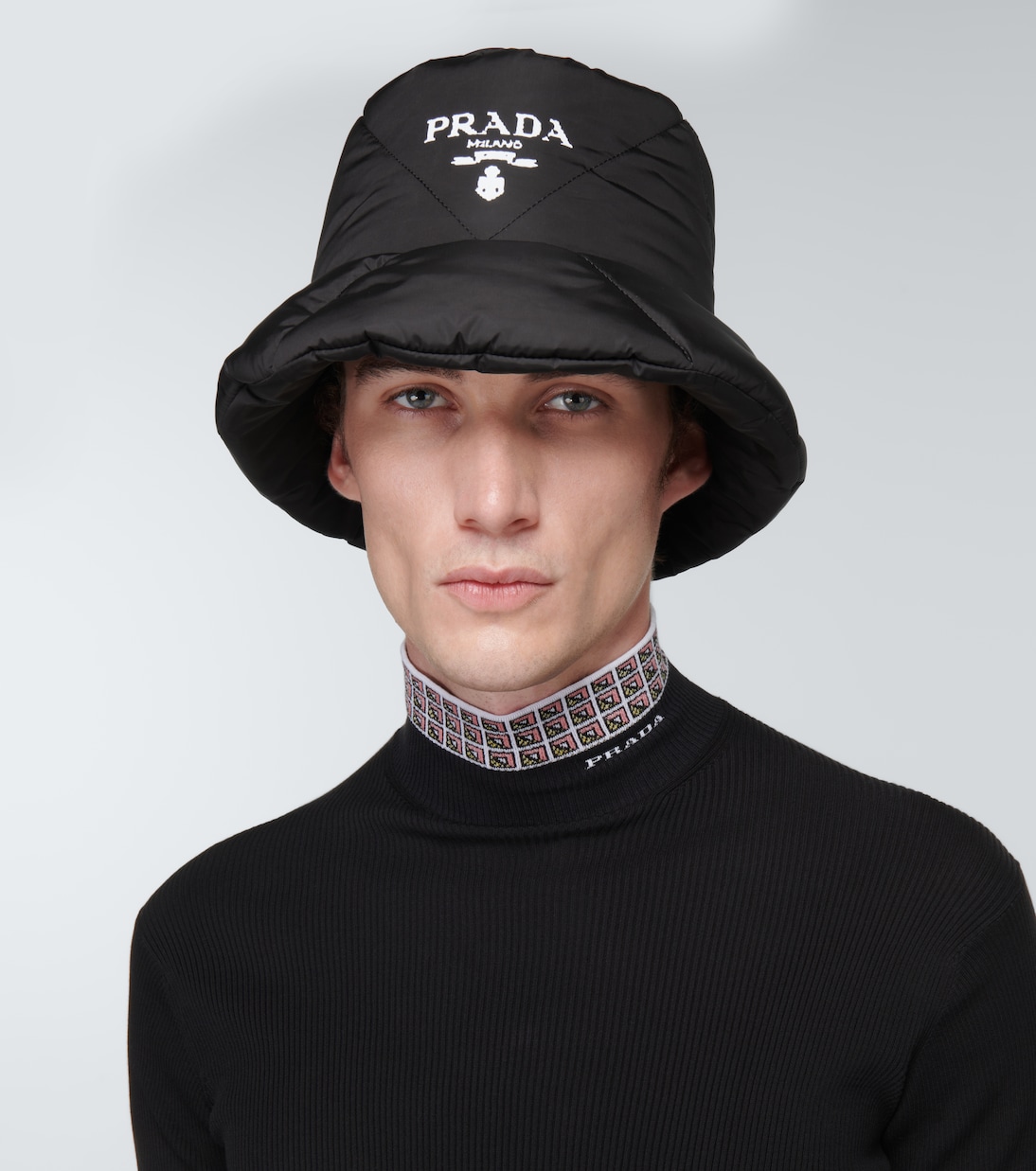Quilted Re-Nylon bucket hat in black - Prada | Mytheresa