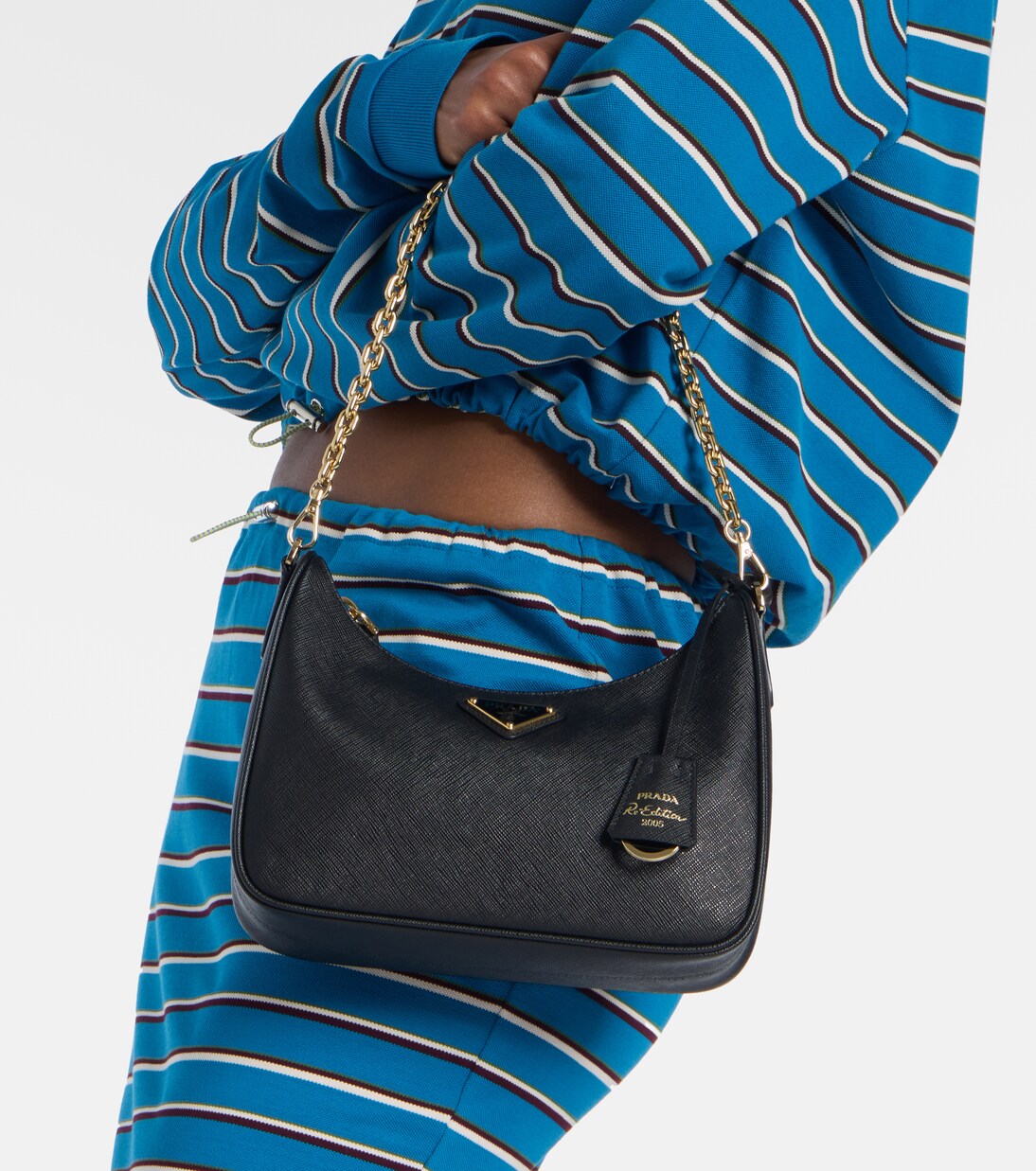 Re-Edition 2005 leather shoulder bag in black - Prada | Mytheresa