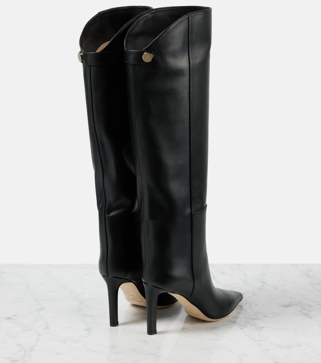Alizze 85 leather knee-high boots in black - Jimmy Choo | Mytheresa