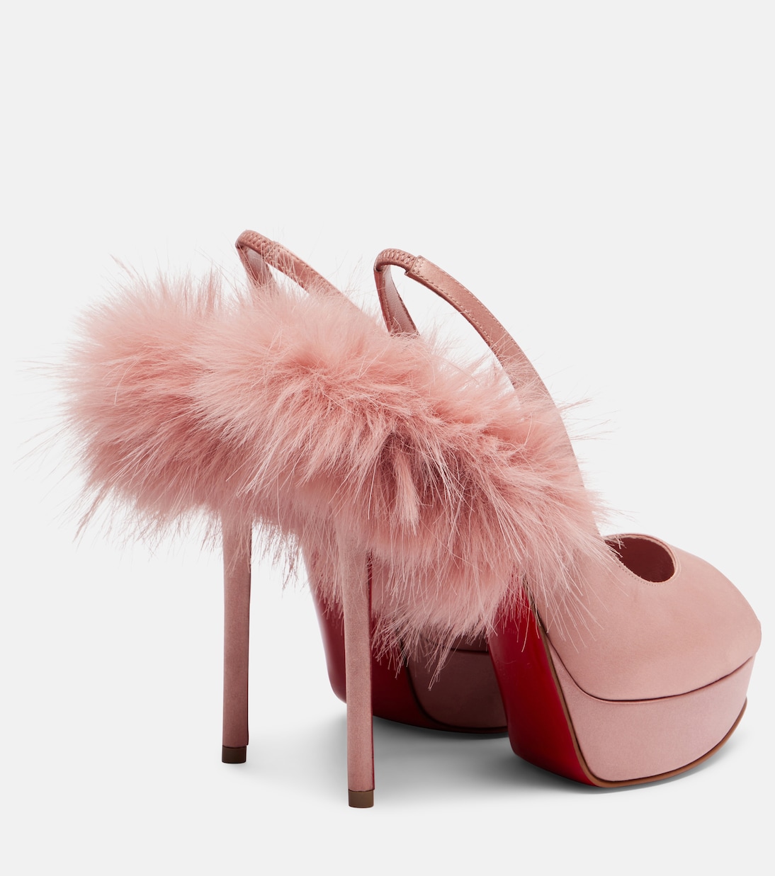 Marianne 160 crêpe satin peep-toe pumps in pink - Christian