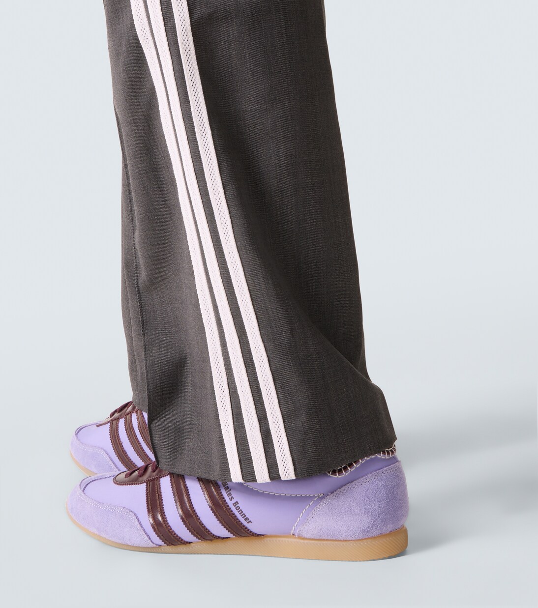 x Wales Bonner wool-blend flared pants in grey - Adidas | Mytheresa