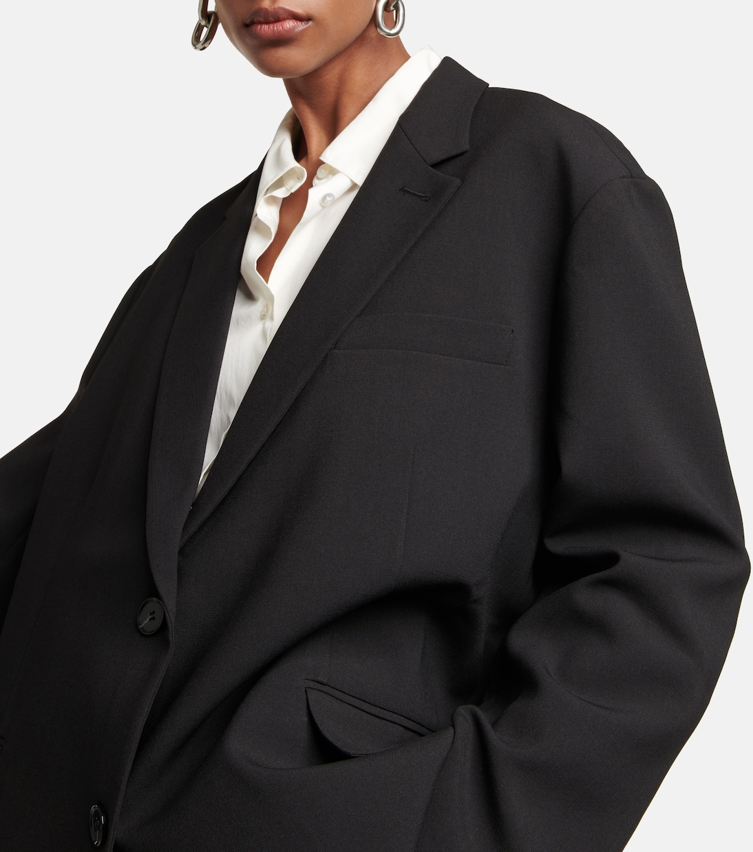 Bea twill blazer in black - The Frankie Shop | Mytheresa