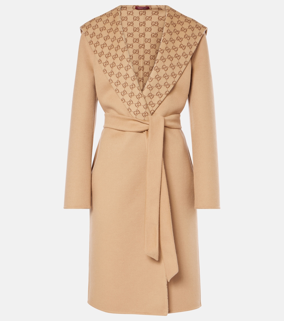 GG reversible wool and silk coat in beige - Gucci | Mytheresa