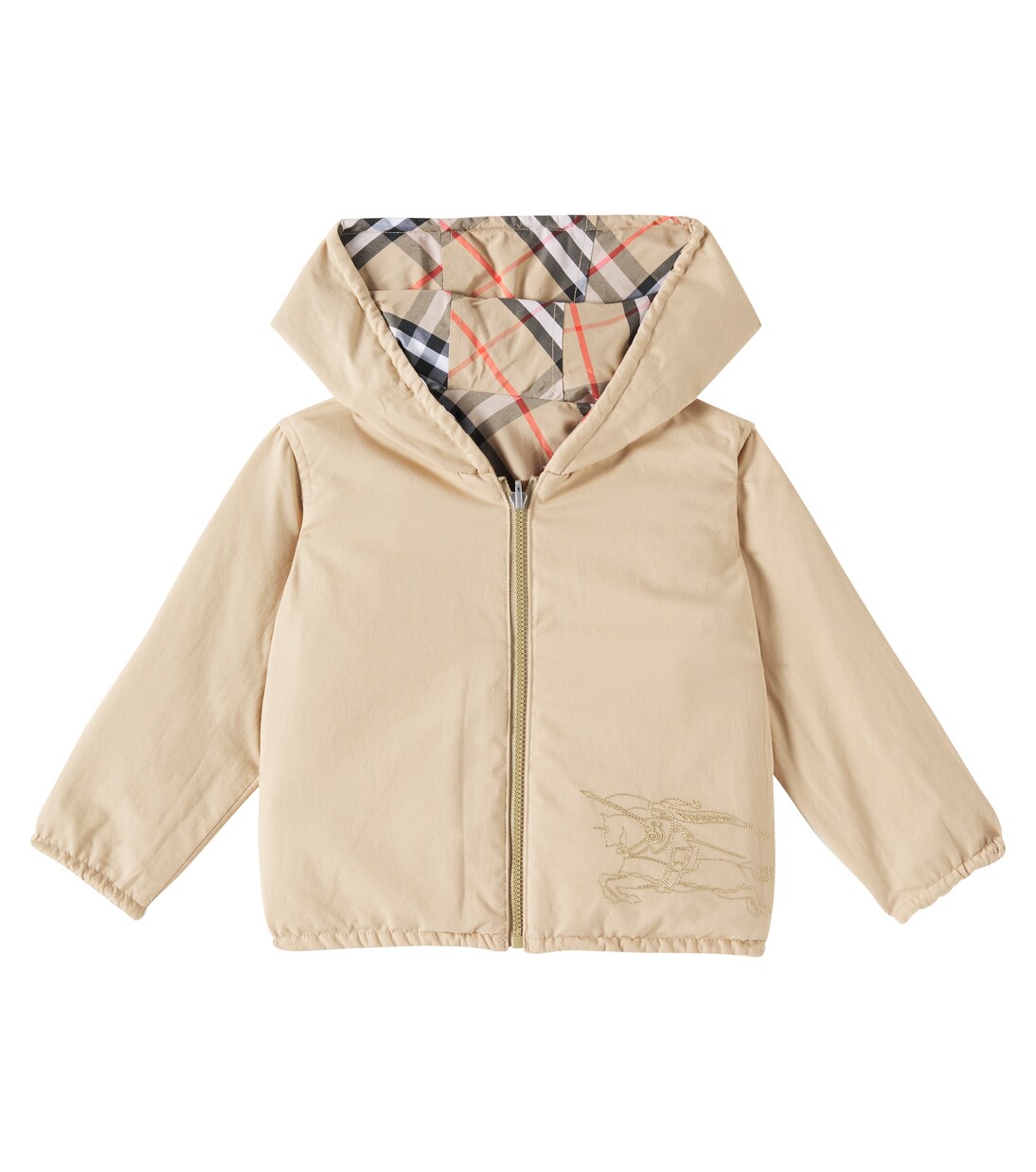 Burberry Check reversible jacket in brown - Burberry Kids | Mytheresa