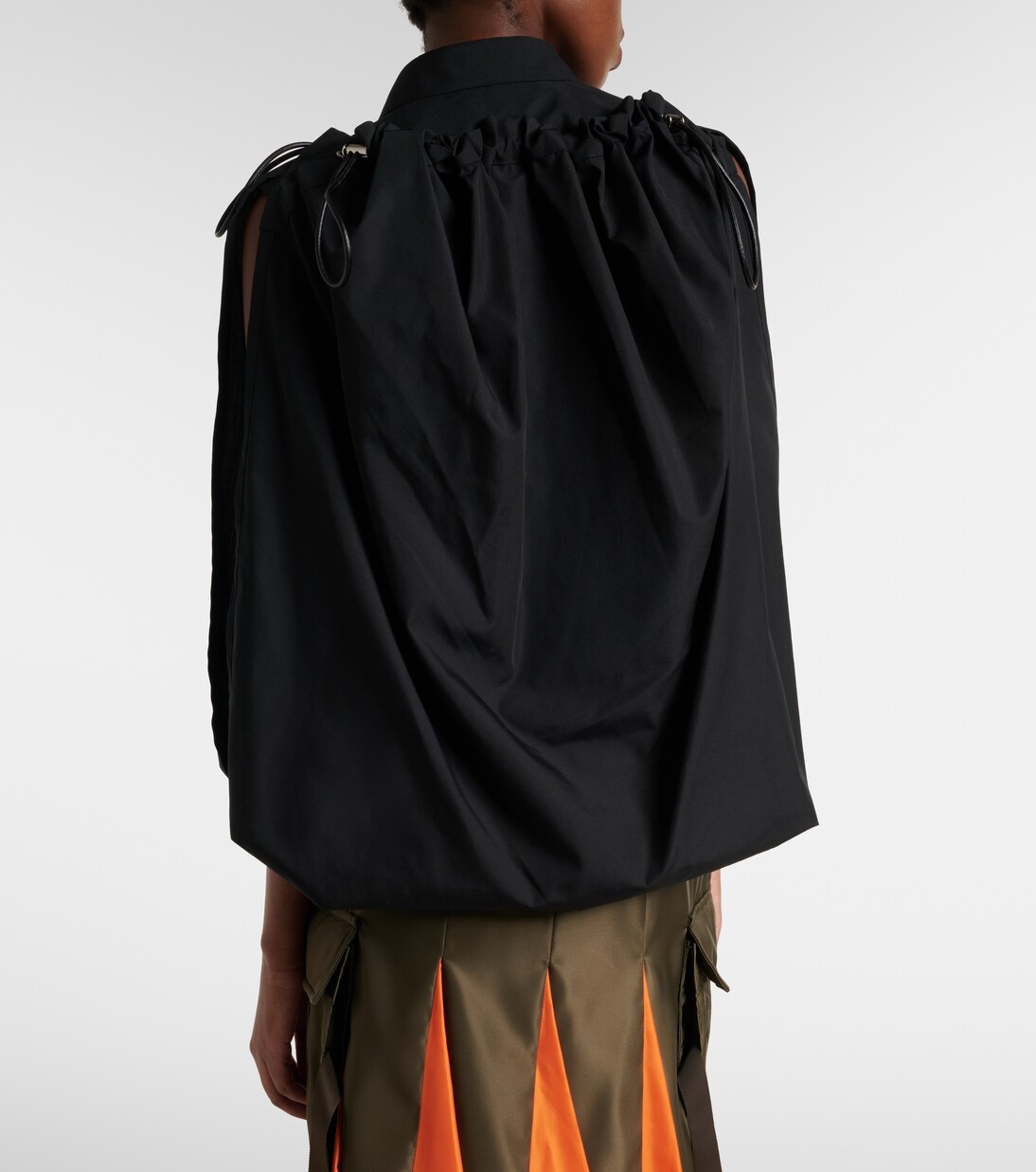 Gathered shirt in black - Sacai | Mytheresa