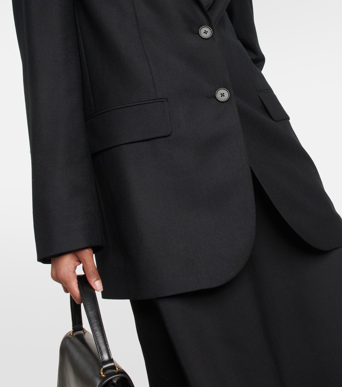 Dustina virgin wool blazer in black - The Row | Mytheresa