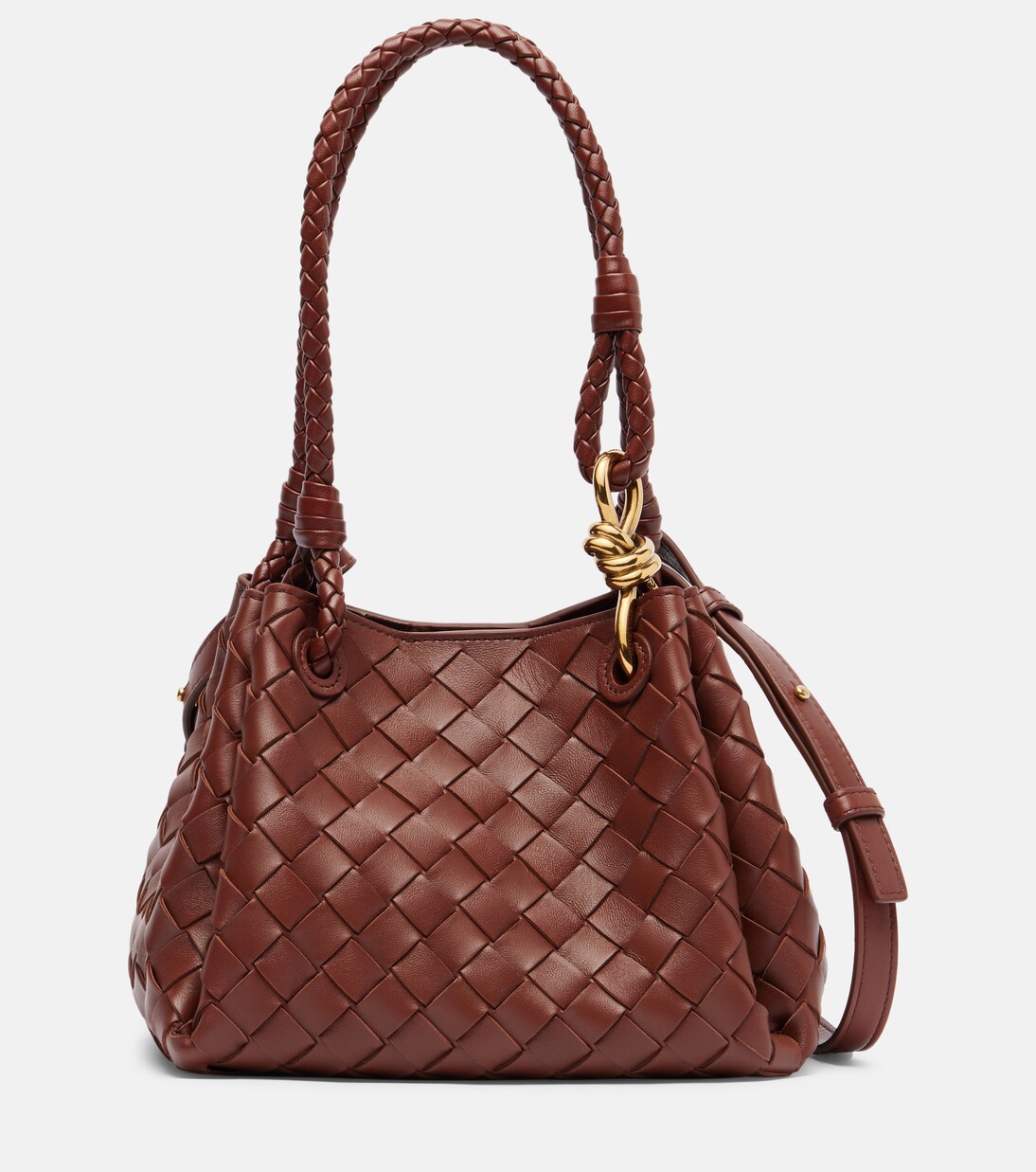 Parachute Small Intrecciato leather tote bag in brown - Bottega