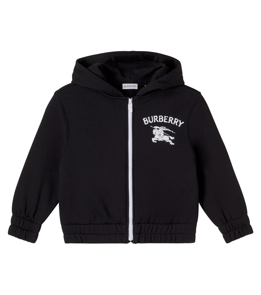 EKD cotton jersey zip-up hoodie in black - Burberry Kids | Mytheresa