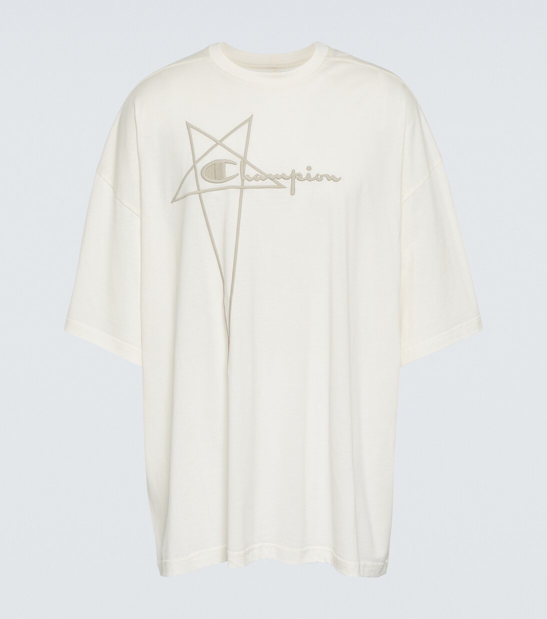x Champion® cotton T-shirt in white - Rick Owens | Mytheresa