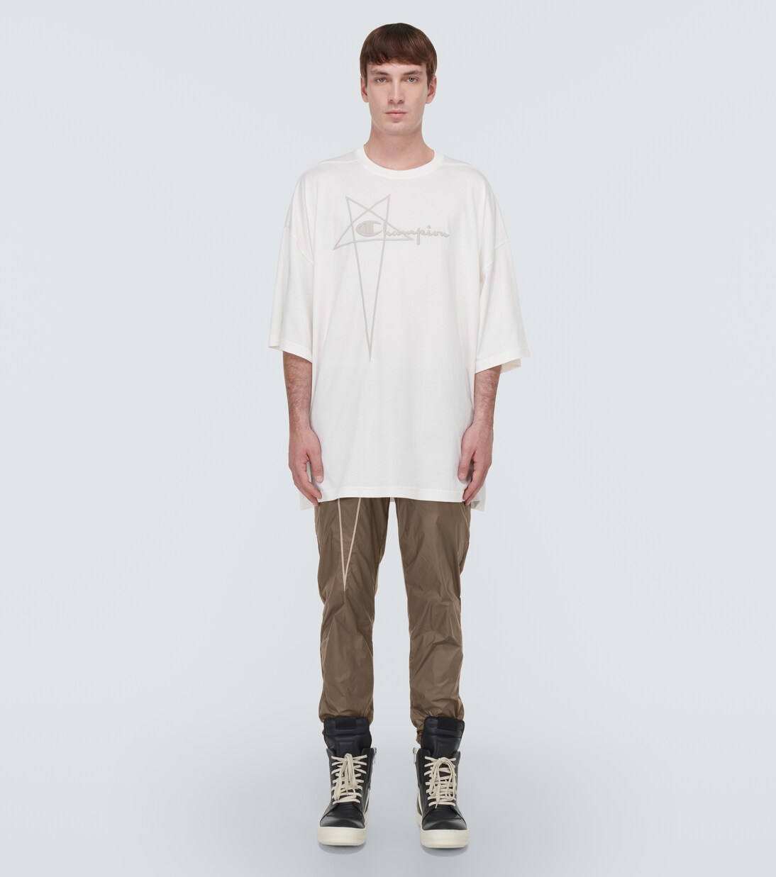 x Champion® nylon sweatpants in beige - Rick Owens | Mytheresa