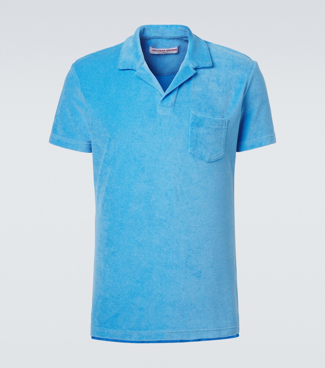 Dr. No cotton terry polo shirt in blue - Orlebar Brown | Mytheresa