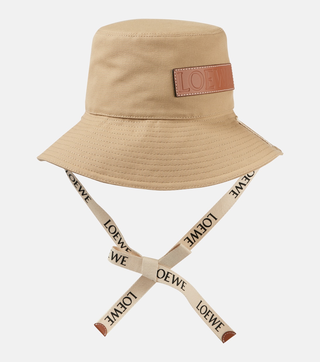 Fisherman cotton canvas bucket hat in beige - Loewe | Mytheresa
