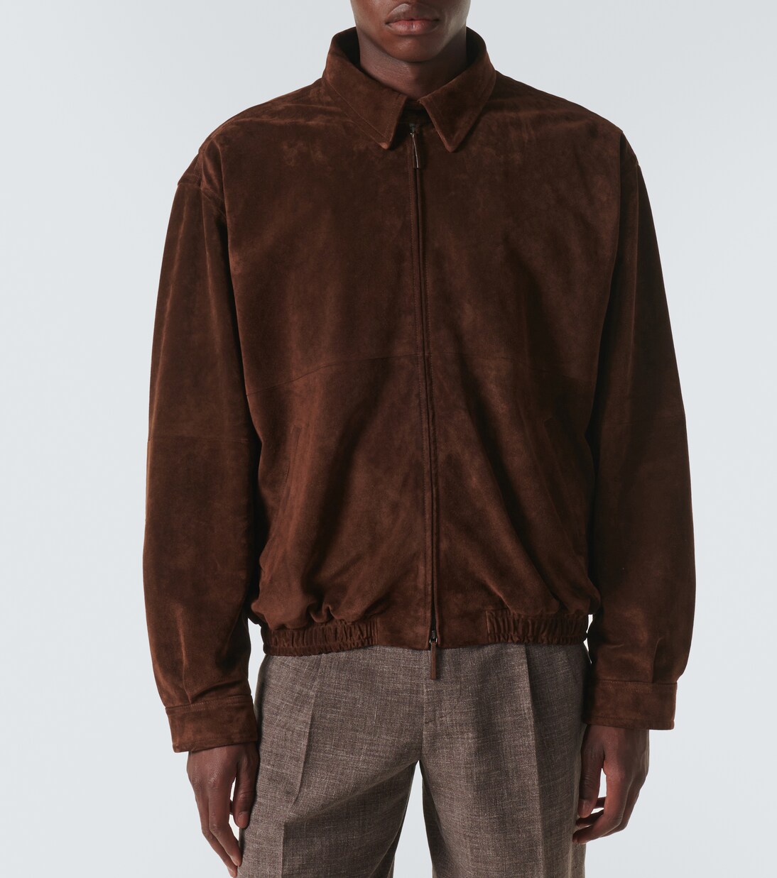 Ronan suede blouson in brown - The Row | Mytheresa