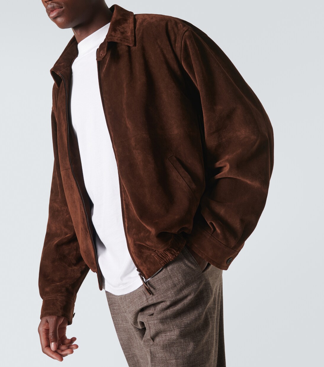 Ronan suede blouson in brown - The Row | Mytheresa