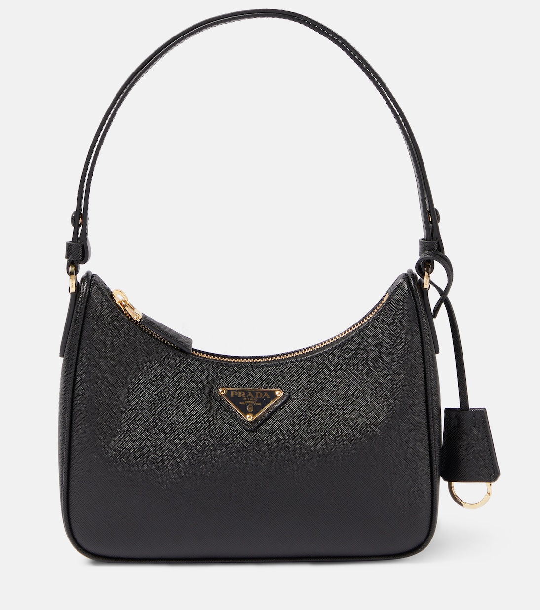 Re-Edition Mini leather shoulder bag in black - Prada | Mytheresa